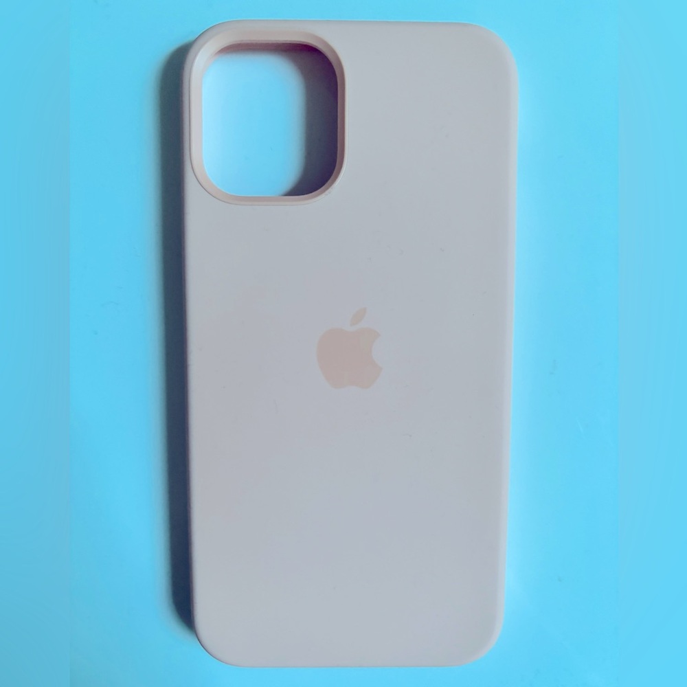 Apple iPhone 12 mini silicone case, peach color